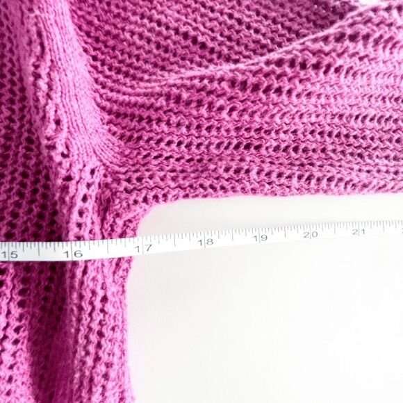 Tommy Bahama Women Sweater Open Knit Quarter Sleeve Purple Medium - Picture 4 of 8
